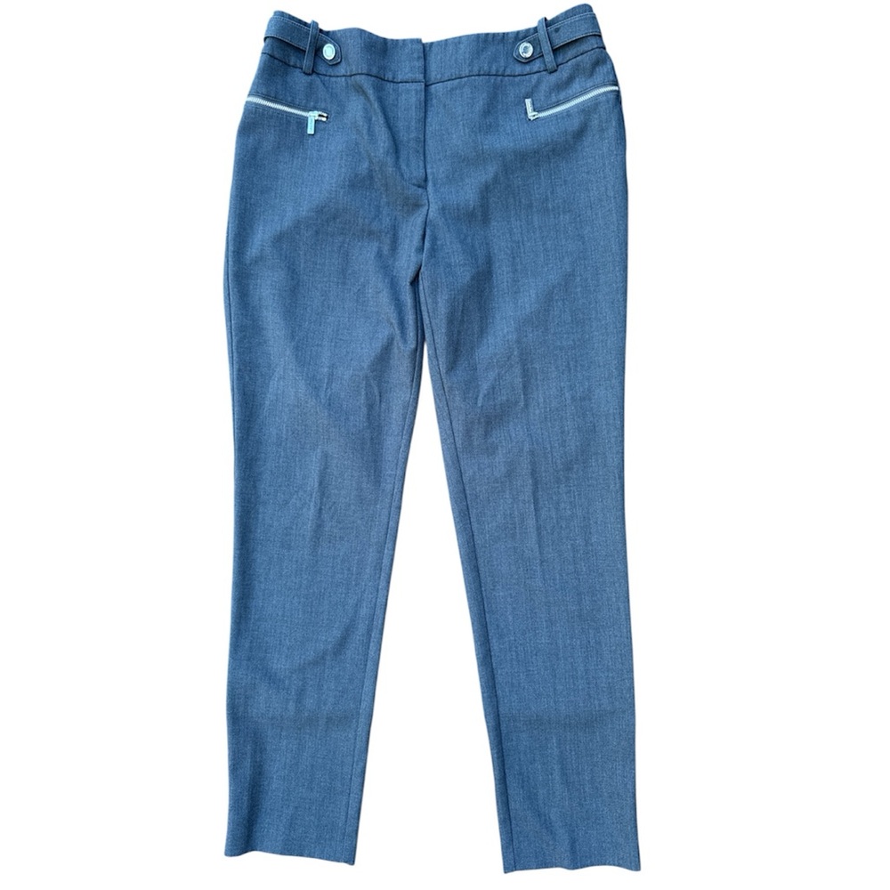 Calvin Klein Gray Denim Pants Slacks with Branded Zipper Career Business Casual